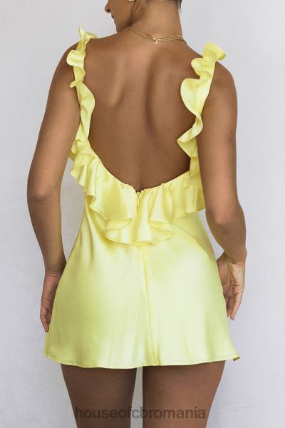 îmbrăcăminte House of CB rochie mini cu volane din satin tink buttercup X4F68443