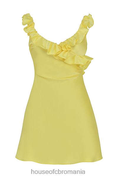 îmbrăcăminte House of CB rochie mini cu volane din satin tink buttercup X4F68443