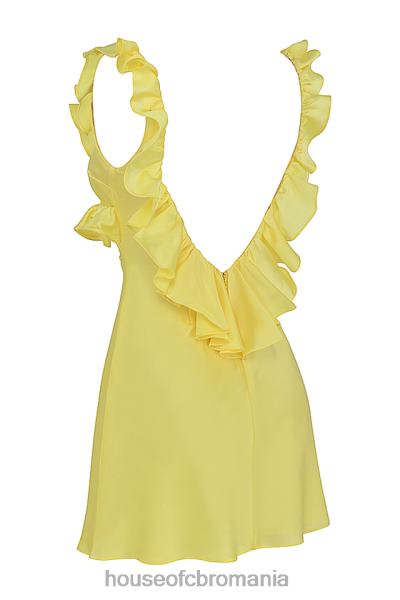 îmbrăcăminte House of CB rochie mini cu volane din satin tink buttercup X4F68443