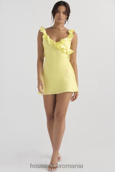 îmbrăcăminte House of CB rochie mini cu volane din satin tink buttercup X4F68443