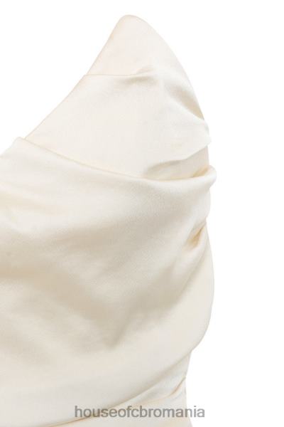 îmbrăcăminte House of CB rochie mini cu volane drapate ivoire emanuela X4F68615