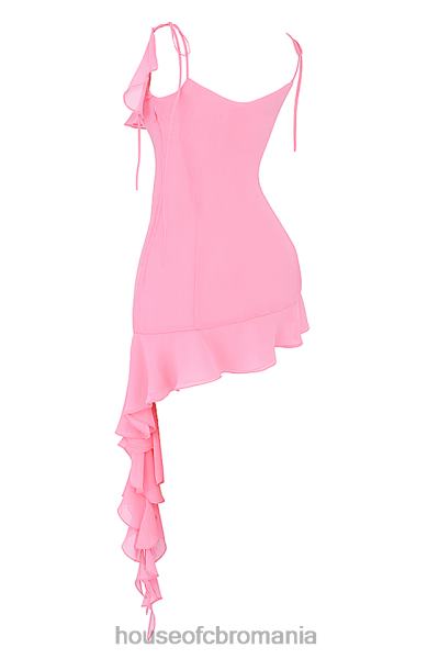 îmbrăcăminte House of CB rochie mini cu volane roz francez marcia X4F68195