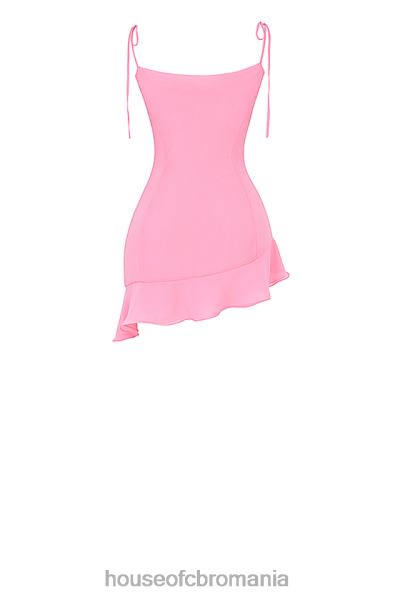 îmbrăcăminte House of CB rochie mini cu volane roz francez marcia X4F68195