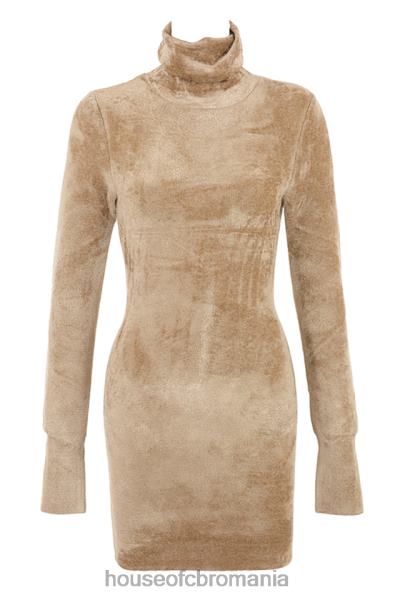 îmbrăcăminte House of CB rochie mini din chenille taya fawn X4F68316