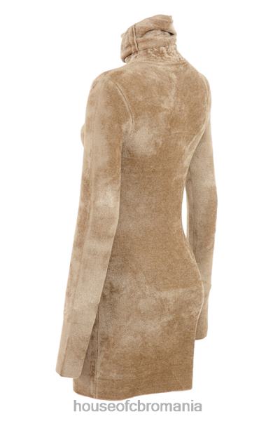 îmbrăcăminte House of CB rochie mini din chenille taya fawn X4F68316
