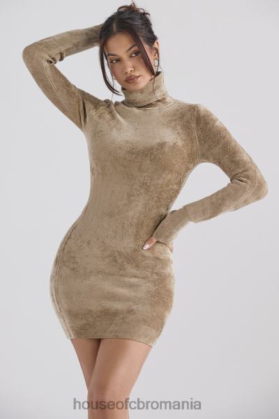îmbrăcăminte House of CB rochie mini din chenille taya fawn X4F68316