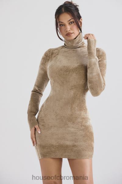 îmbrăcăminte House of CB rochie mini din chenille taya fawn X4F68316