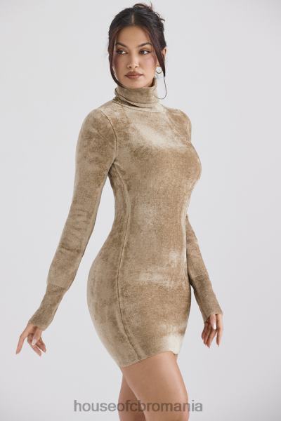 îmbrăcăminte House of CB rochie mini din chenille taya fawn X4F68316