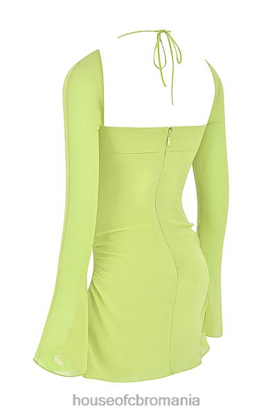 îmbrăcăminte House of CB rochie mini din chiffon lime baby X4F68413