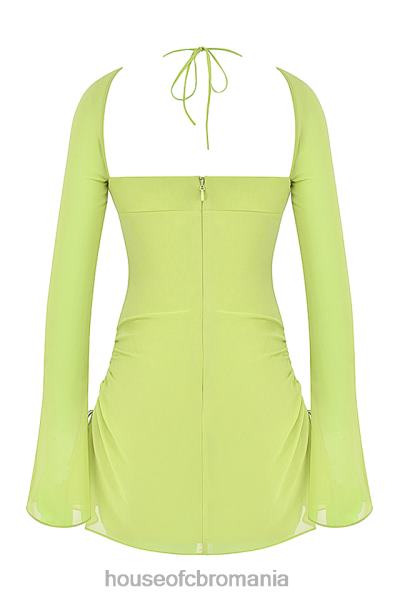 îmbrăcăminte House of CB rochie mini din chiffon lime baby X4F68413