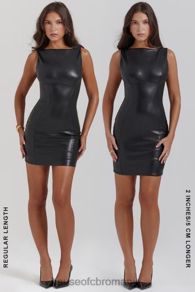 îmbrăcăminte House of CB rochie mini din piele vegana neagra leola X4F68148