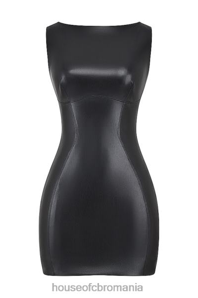 îmbrăcăminte House of CB rochie mini din piele vegana neagra leola X4F68148