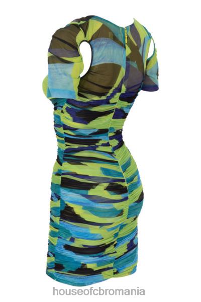 îmbrăcăminte House of CB rochie mini din plasă cu volan multicolor letitia X4F68603
