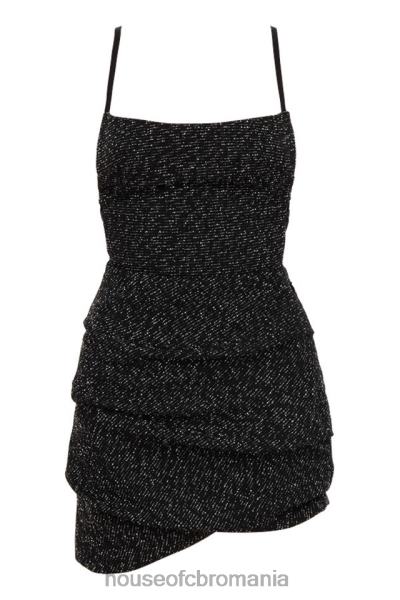 îmbrăcăminte House of CB rochie mini drapată rheanna neagră boucle X4F68605