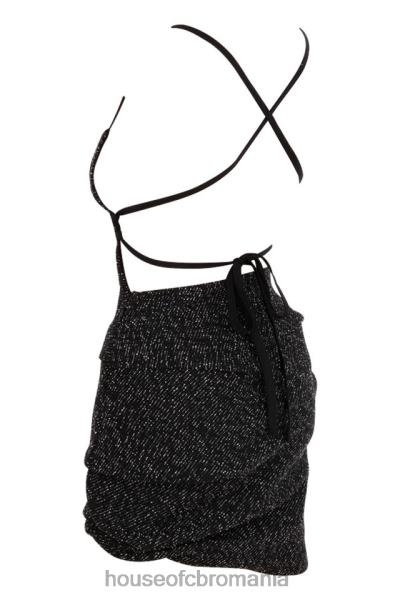 îmbrăcăminte House of CB rochie mini drapată rheanna neagră boucle X4F68605