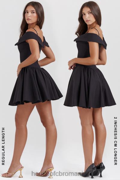 îmbrăcăminte House of CB rochie mini elida neagră cu umăr deschis X4F68139