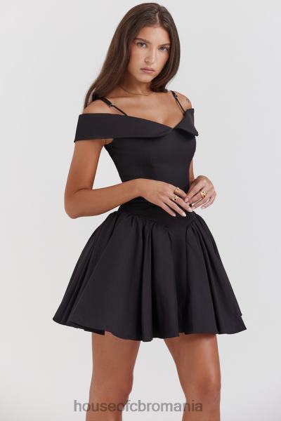 îmbrăcăminte House of CB rochie mini elida neagră cu umăr deschis X4F68139