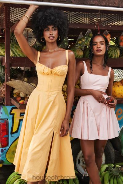 îmbrăcăminte House of CB rochie mini florianne moale peach bow X4F68178