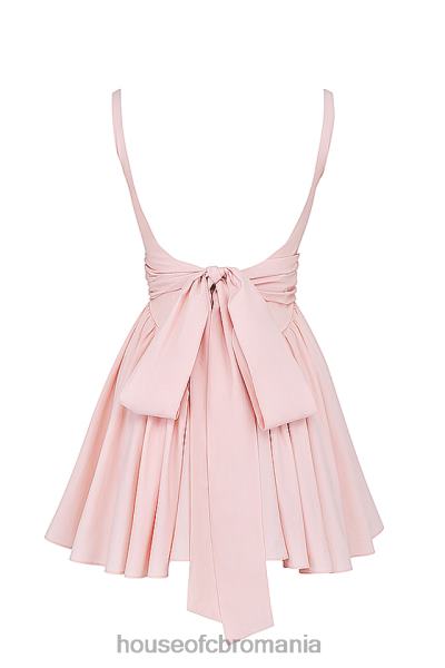 îmbrăcăminte House of CB rochie mini florianne moale peach bow X4F68178