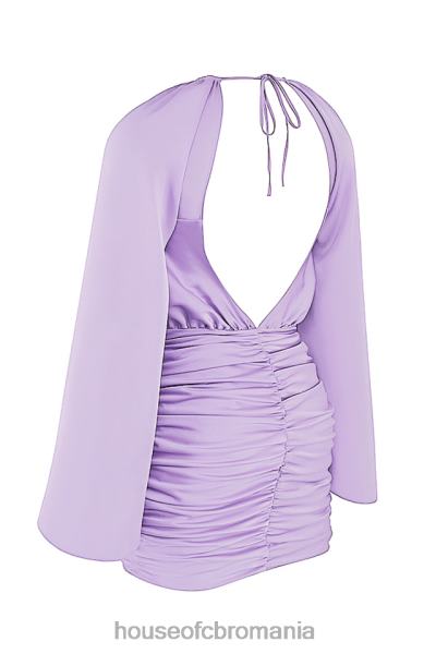 îmbrăcăminte House of CB rochie mini-kate orhideea din satin înfășurată în față X4F68458