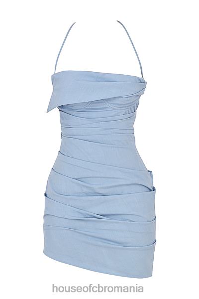 îmbrăcăminte House of CB rochie mini lana blue baby cu spatele deschis X4F68549