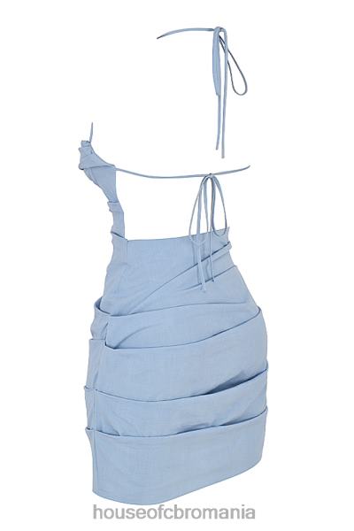 îmbrăcăminte House of CB rochie mini lana blue baby cu spatele deschis X4F68549