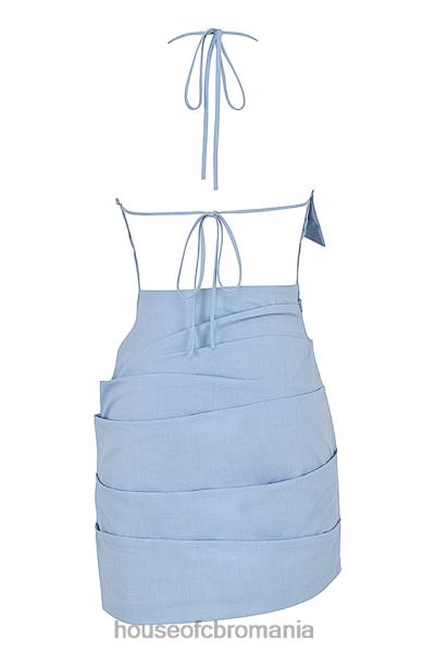 îmbrăcăminte House of CB rochie mini lana blue baby cu spatele deschis X4F68549