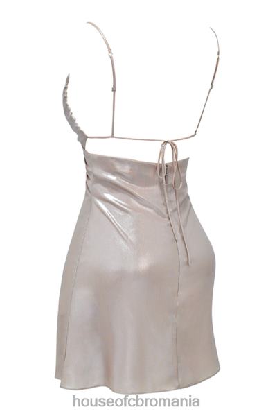 îmbrăcăminte House of CB rochie mini lucilla bej sclipitoare X4F68354