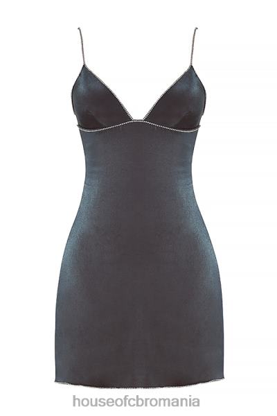îmbrăcăminte House of CB rochie mini maisie grafit irizat X4F68333