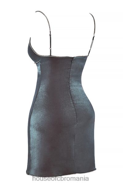 îmbrăcăminte House of CB rochie mini maisie grafit irizat X4F68333