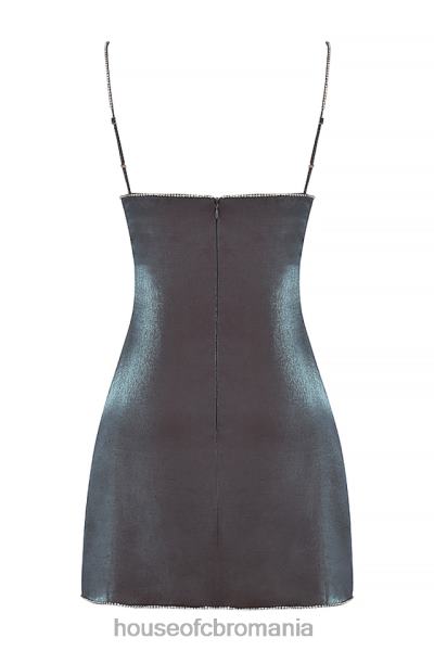îmbrăcăminte House of CB rochie mini maisie grafit irizat X4F68333