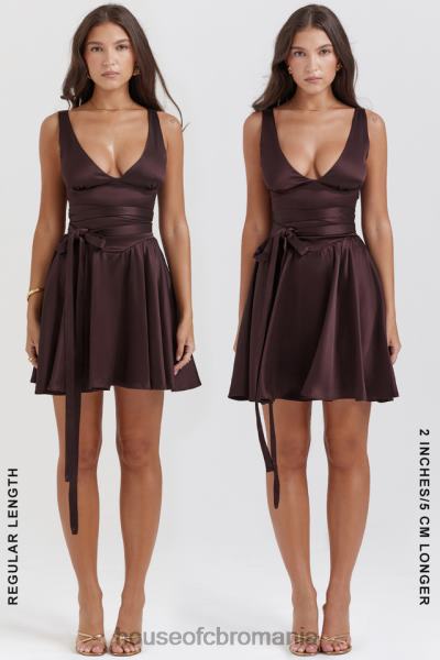 îmbrăcăminte House of CB rochie mini maro bogat shiema X4F68143