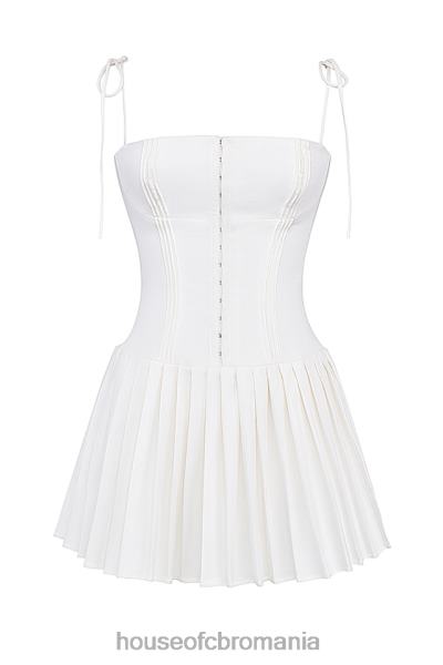 îmbrăcăminte House of CB rochie mini plisată marcy white X4F68206