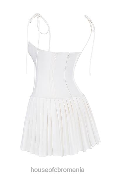 îmbrăcăminte House of CB rochie mini plisată marcy white X4F68206