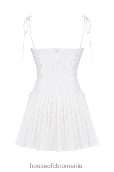 îmbrăcăminte House of CB rochie mini plisată marcy white X4F68206