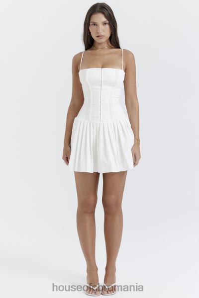 îmbrăcăminte House of CB rochie mini plisată marcy white X4F68206