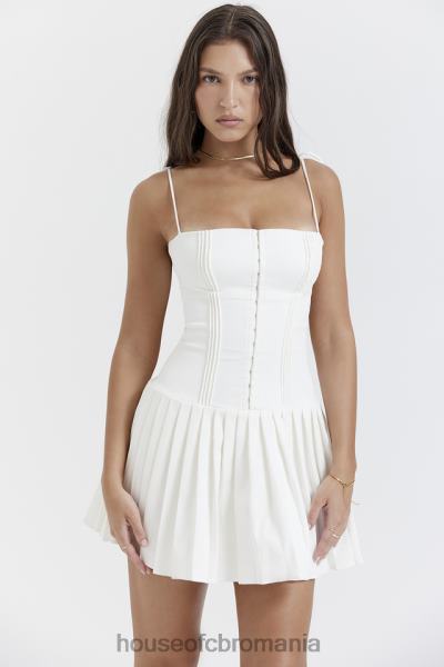 îmbrăcăminte House of CB rochie mini plisată marcy white X4F68206