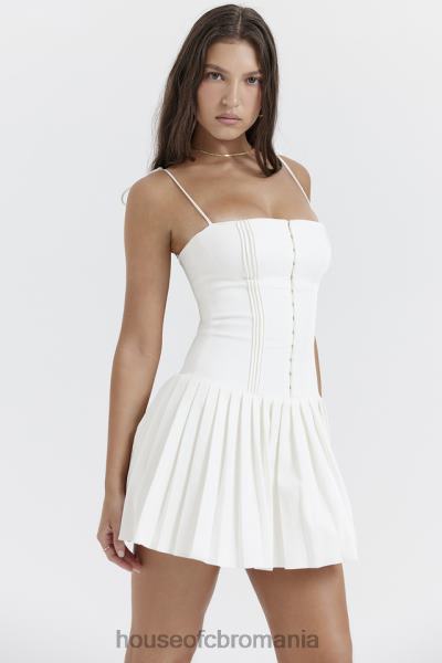 îmbrăcăminte House of CB rochie mini plisată marcy white X4F68206