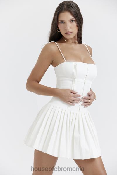îmbrăcăminte House of CB rochie mini plisată marcy white X4F68206