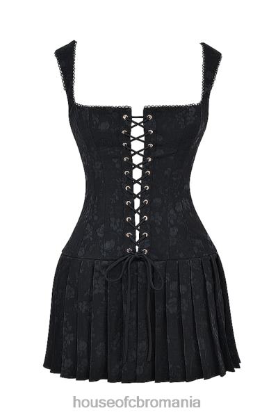 îmbrăcăminte House of CB rochie mini plisată neagră Talia X4F68142