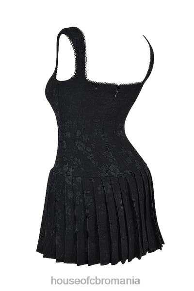 îmbrăcăminte House of CB rochie mini plisată neagră Talia X4F68142