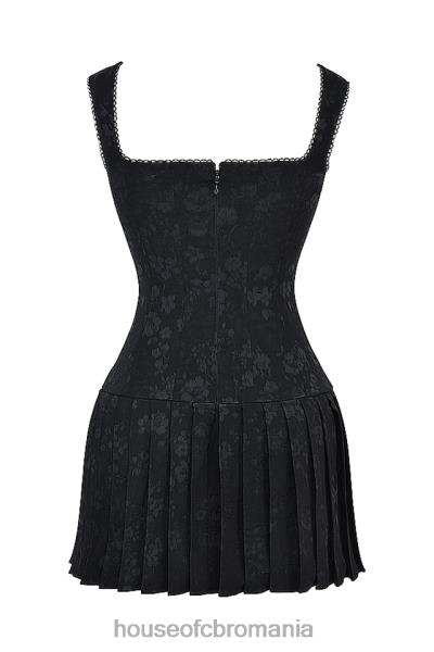 îmbrăcăminte House of CB rochie mini plisată neagră Talia X4F68142