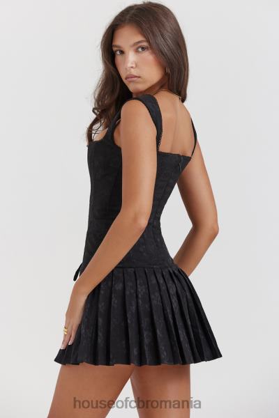 îmbrăcăminte House of CB rochie mini plisată neagră Talia X4F68142