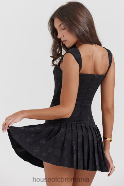 îmbrăcăminte House of CB rochie mini plisată neagră Talia X4F68142