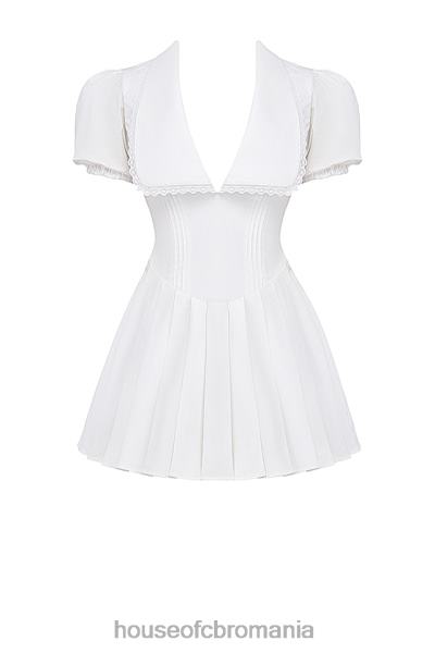 îmbrăcăminte House of CB rochie mini plisata piera alba X4F68218
