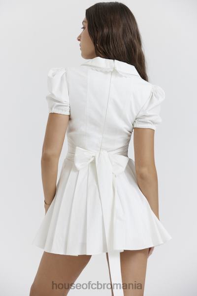 îmbrăcăminte House of CB rochie mini plisata piera alba X4F68218