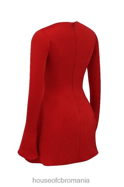 îmbrăcăminte House of CB rochie mini sacha rosu satin X4F68352