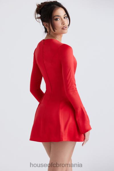 îmbrăcăminte House of CB rochie mini sacha rosu satin X4F68352