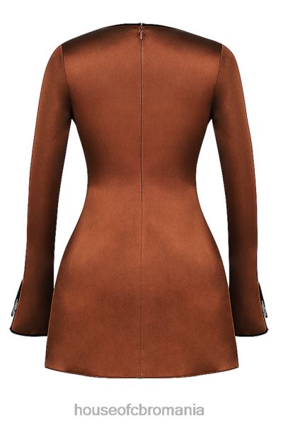 îmbrăcăminte House of CB rochie mini sakina copper satin X4F68322