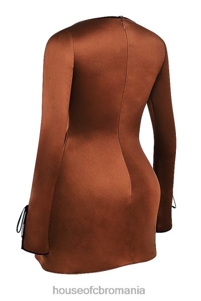 îmbrăcăminte House of CB rochie mini sakina copper satin X4F68322